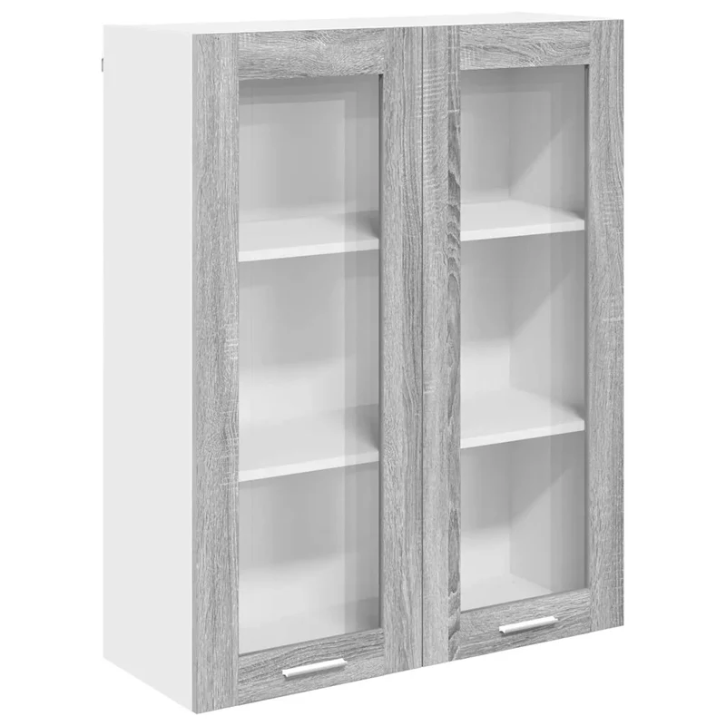 Armoire suspendue moderne 80 x 31 x 100 cm avec grand espace de stockage en bois d'ingénierie gris sonoma 02_0053438