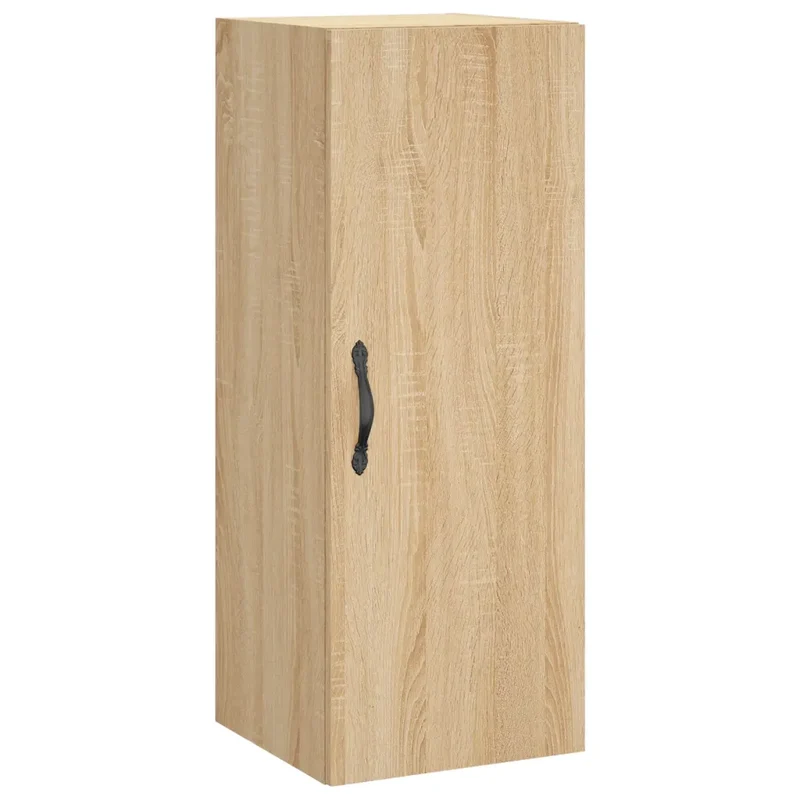 Armoire murale rangement élégante 34,5 x 34 x 90 cm design contemporain en bois d'ingénierie chêne sonoma 02_0049300