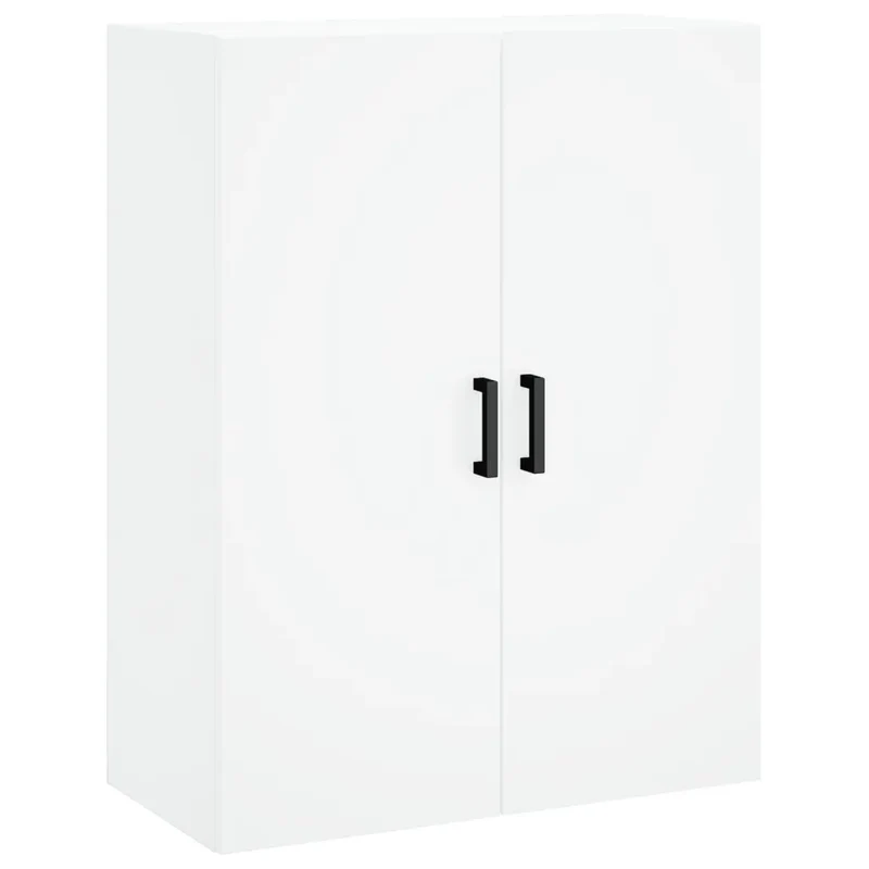Armoire murale en bois d'ingénierie blanc 69,5 x 34 x 90 cm rangement élégant gain de place style moderne 02_0048581