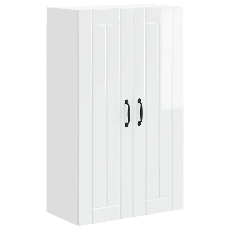 Armoire de cuisine moderne forme rectangulaire 60 x 31 x 100 cm avec rangement pratique ambiance contemporaine en bois d'ingénierie blanc 02_0054156