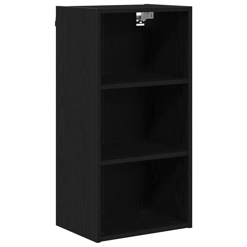 Armoire suspendue moderne avec grand espace de stockage 40 x 29,5 x 80 cm en bois d'ingénierie chêne noir 02_0053482
