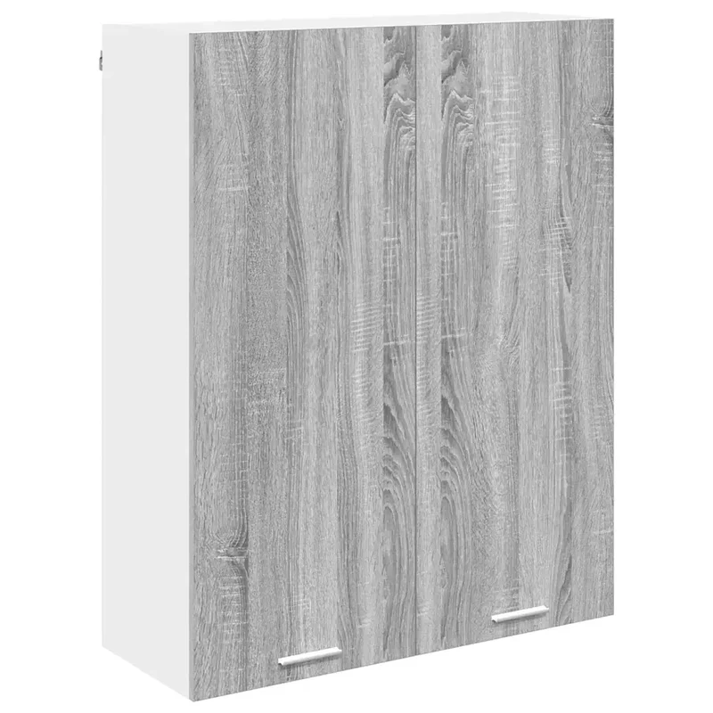 Armoire suspendue rectangulaire pour cuisine 80 x 31 x 100 cm rangement optimisé moderne en bois d'ingénierie gris sonoma 02_0053406