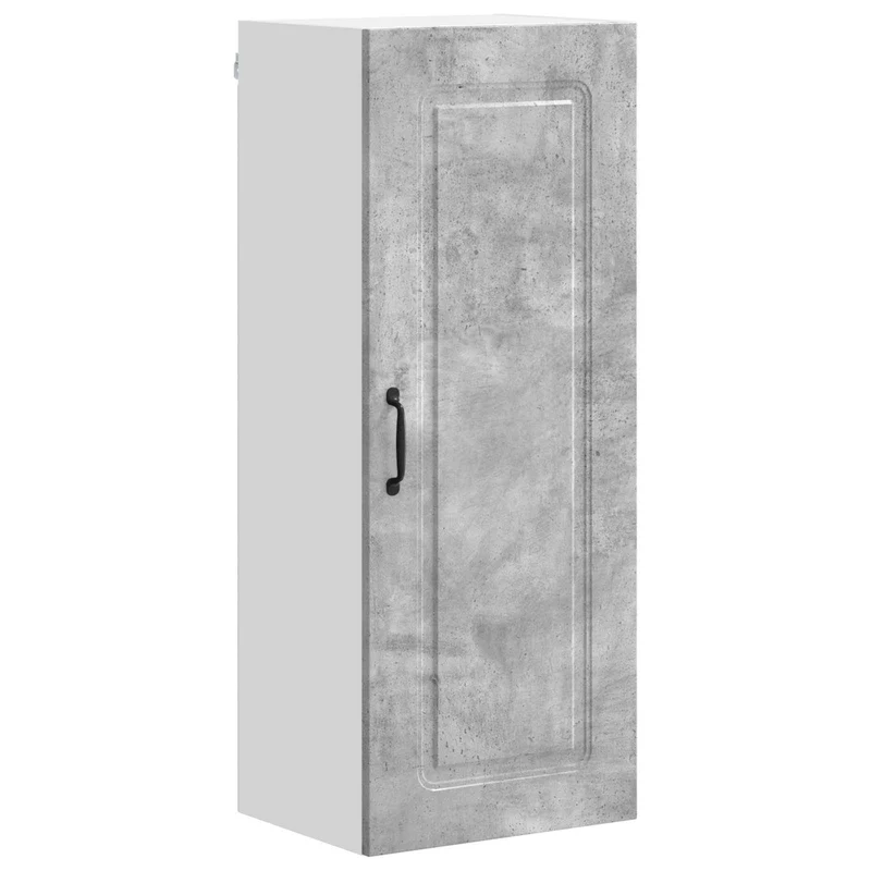 Armoire de cuisine Kalmar design épuré espace de rangement 40 x 31 x 100 cm en bois d'ingénierie gris béton 02_0053796