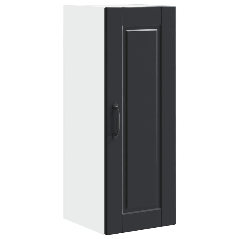 Armoire de cuisine moderne murale 30 x 31 x 80 cm avec étagères pratiques design noir 02_0054351