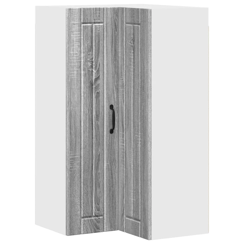 Armoire de cuisine moderne rectangulaire rangement pratique 57 x 57 x 100 cm en bois d'ingénierie gris sonoma 02_0054177