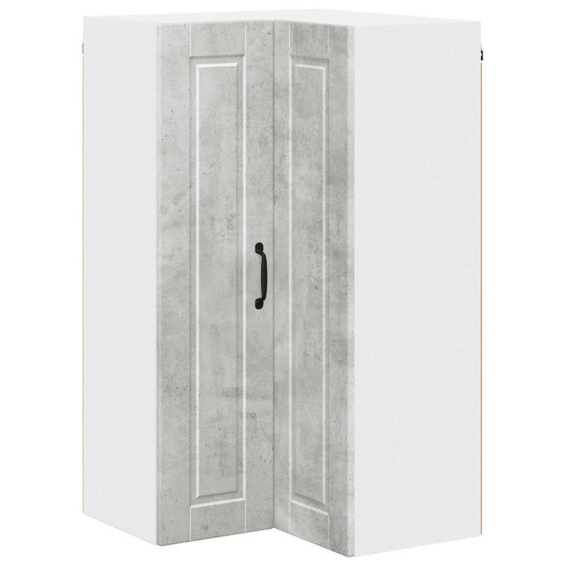 Armoire de cuisine murale moderne avec étagères 57 x 57 x 100 cm en bois d'ingénierie gris béton 02_0054505