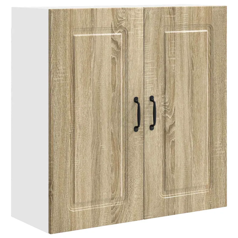 Armoire de cuisine rectangulaire moderne design épuré 80 x 31 x 80 cm en bois d'ingénierie chêne sonoma 02_0053735