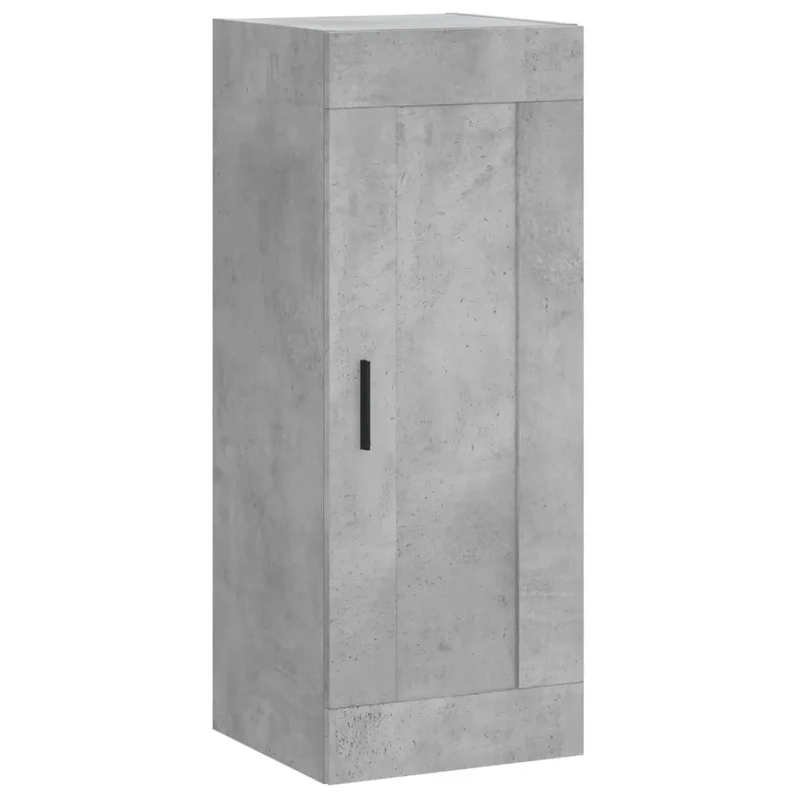 Armoire murale élégante avec 3 compartiments rangement 34,5 x 34 x 90 cm en bois d'ingénierie gris béton 02_0048959