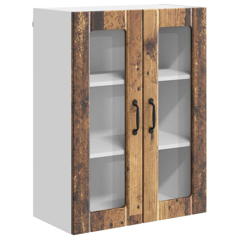 Armoire de cuisine moderne rectangulaire 60 x 31 x 80 cm rangement pratique minimaliste en bois ancien 02_0054110