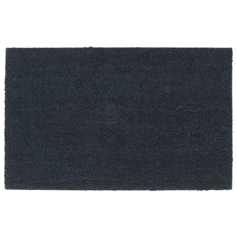 Tapis de porte touffeté intérieur extérieur 50 x 80 cm durable antidérapant style naturel en fibre de coco gris foncé 02_0046170