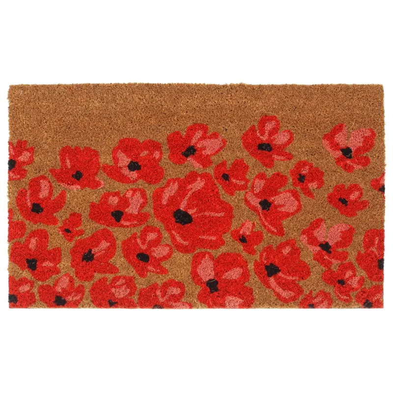Tapis de porte naturel 45 x 75 cm antidérapant durable intérieur extérieur en fibre de coco naturel 02_0046190
