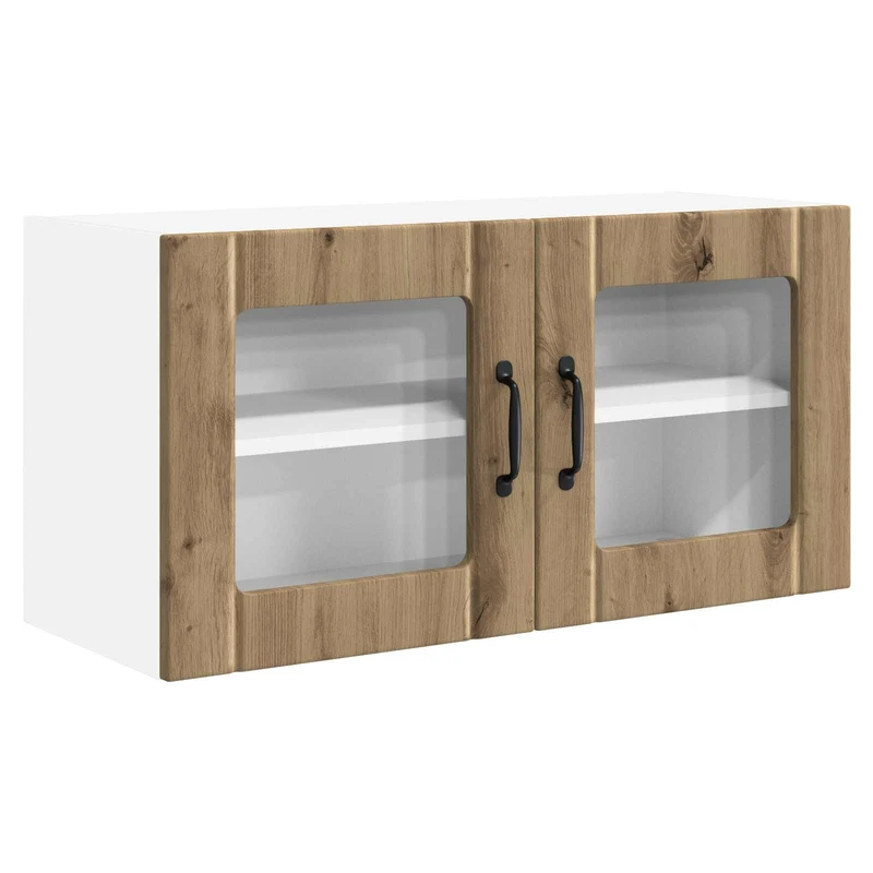 Armoire de cuisine murale rangement pratique 80 x 31 x 40 cm moderne en bois d'ingénierie chêne artisanal 02_0054298