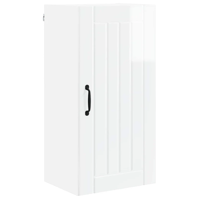 Armoire de cuisine moderne pratique rangement 40 x 31 x 80 cm en bois d'ingénierie blanc brillant 02_0054046