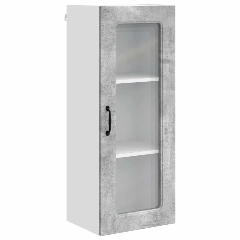 Armoire de cuisine rectangulaire moderne rangement spacieux 40 x 31 x 100 cm en bois d'ingénierie gris béton 02_0053776