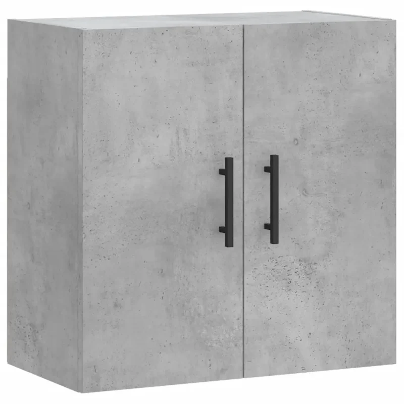 Armoire murale moderne rangement pratique 60 x 31 x 60 cm en bois d'ingénierie gris béton 02_0048823