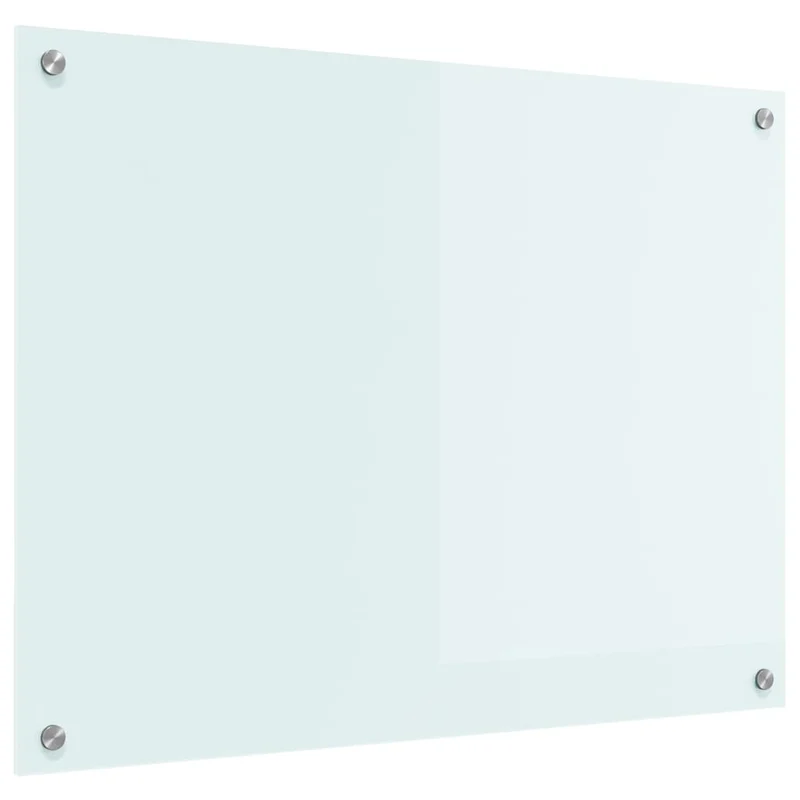 Dosseret de cuisine minimaliste moderne 80 x 60 cm esthétique durable en verre trempé blanc 02_0059102