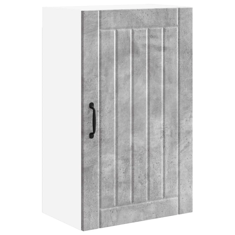 Armoire de cuisine fonctionnelle moderne rangement pratique 50 x 31 x 80 cm en bois d'ingénierie gris béton 02_0054055