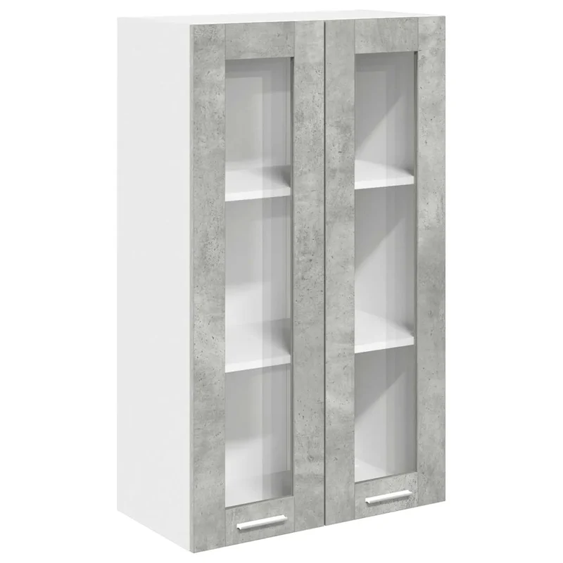 Armoire suspendue moderne grand espace de rangement 60 x 31 x 100 cm en bois d'ingénierie gris béton 02_0053428