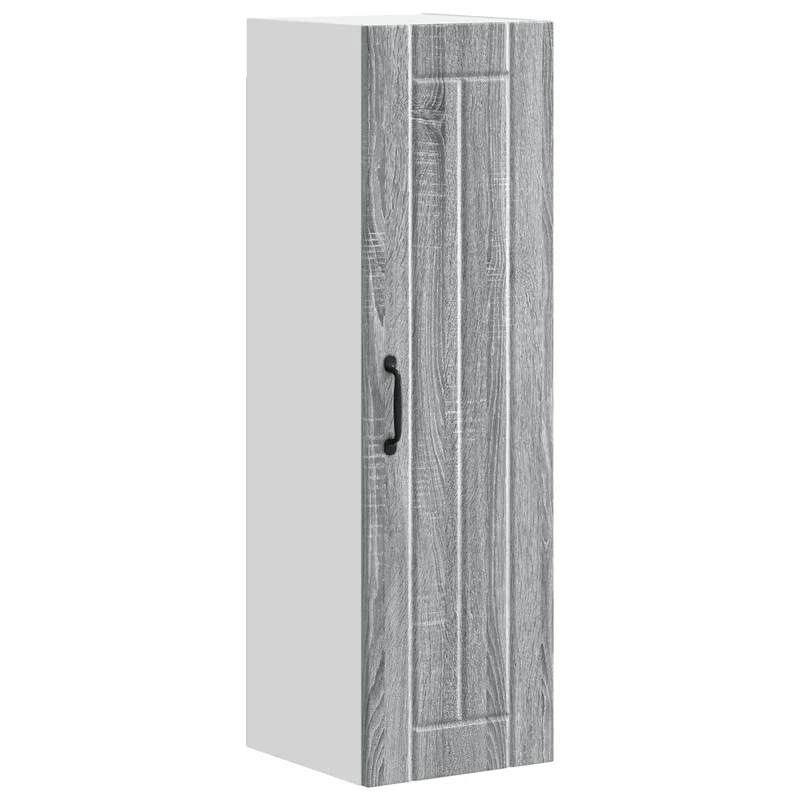 Armoire de cuisine moderne rectangulaire rangement pratique 30 x 31 x 100 cm en bois d'ingénierie gris sonoma 02_0054128