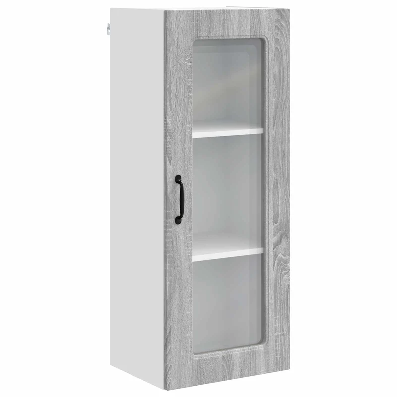 Armoire de cuisine rectangulaire avec grand espace de rangement 40 x 31 x 100 cm en bois d'ingénierie gris sonoma 02_0053779