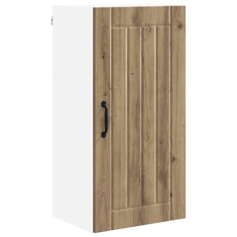 Armoire de cuisine rectangulaire pratique rangement moderne 40 x 31 x 80 cm en bois d'ingénierie chêne artisanal 02_0054051