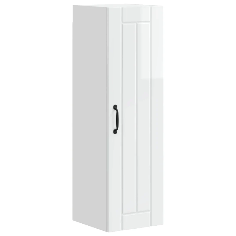 Armoire de cuisine moderne pratique rangement intérieur 30 x 31 x 100 cm en bois d'ingénierie blanc brillant 02_0054126