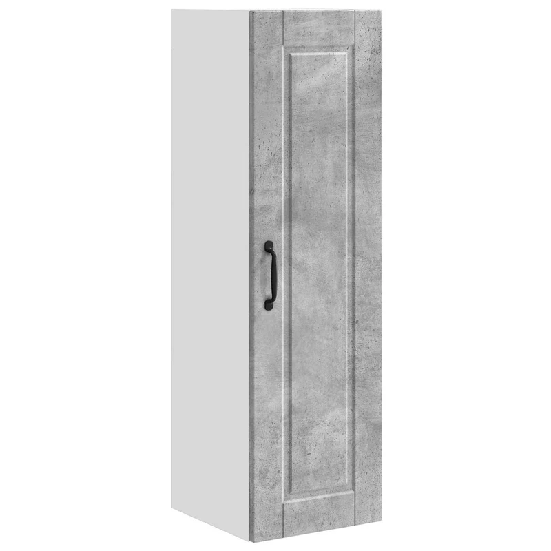 Armoire de cuisine moderne murale avec étagères 30 x 31 x 100 cm rangement pratique style contemporain en bois d'ingénierie gris béton 02_0054450