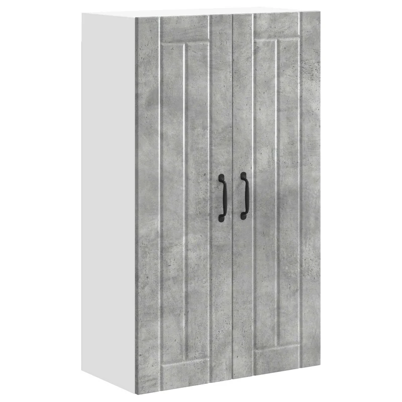 Armoire de cuisine design moderne rangement pratique 60 x 31 x 100 cm en bois d'ingénierie gris béton 02_0054155