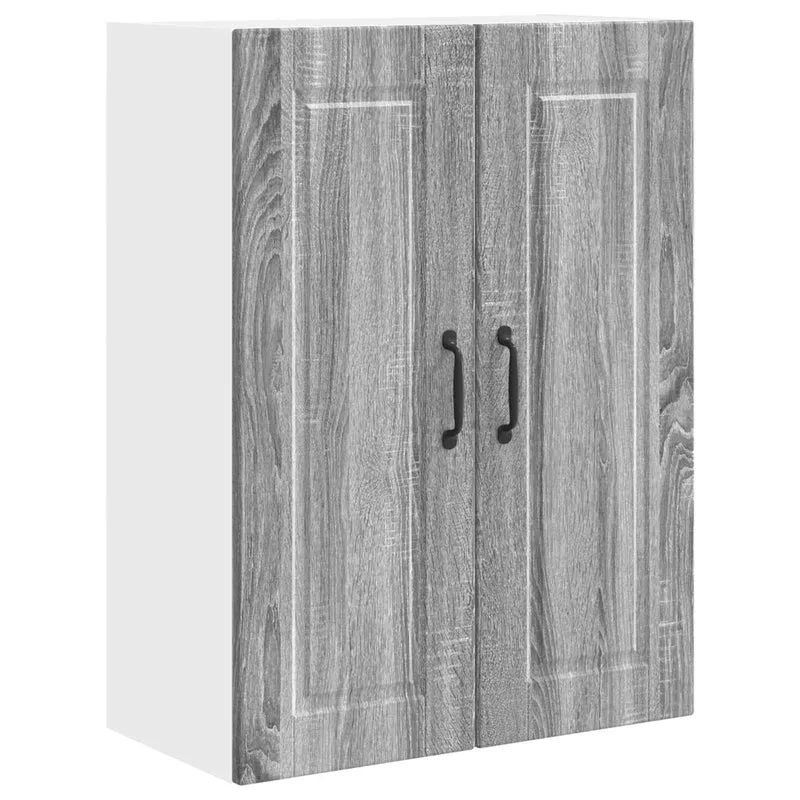 Armoire murale de cuisine moderne avec étagères 60 x 31 x 80 cm design fonctionnel en bois gris sonoma 02_0054394
