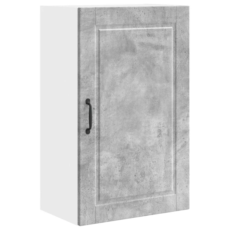 Armoire de cuisine moderne murale avec 3 étagères intérieur 50 x 31 x 80 cm en bois d'ingénierie gris béton 02_0054382