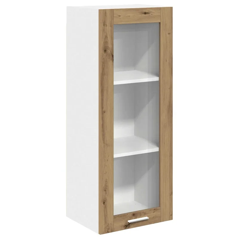Armoire suspendue moderne avec porte rangement efficace 40 x 31 x 100 cm en bois d'ingénierie chêne artisanal 02_0053424