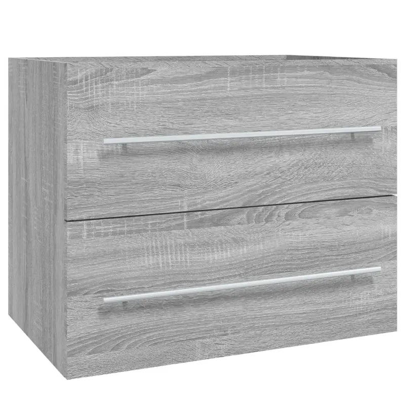 Armoire de lavabo design moderne rangement spacieux 60 x 38 x 48 cm en bois d'ingénierie gris 02_0048229