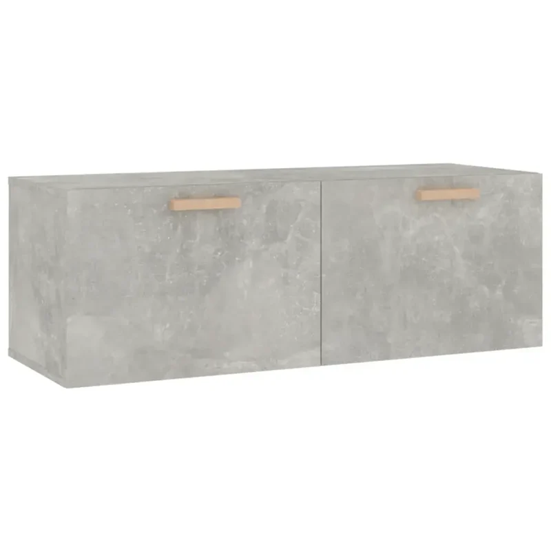 Armoire murale design élégante légère rangement 100 x 36,5 x 35 cm en bois d'ingénierie gris béton 02_0048058