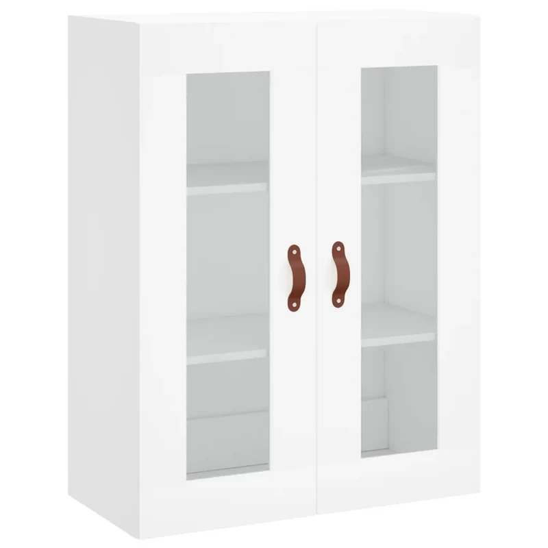 Armoire murale moderne 69,5 x 34 x 90 cm grand espace de rangement design élégant en bois blanc 02_0048603