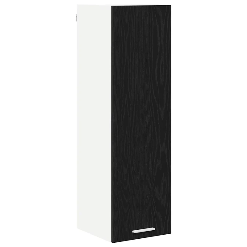 Armoire suspendue moderne rangement optimisé 30 x 31 x 100 cm en bois d'ingénierie chêne noir 02_0053370