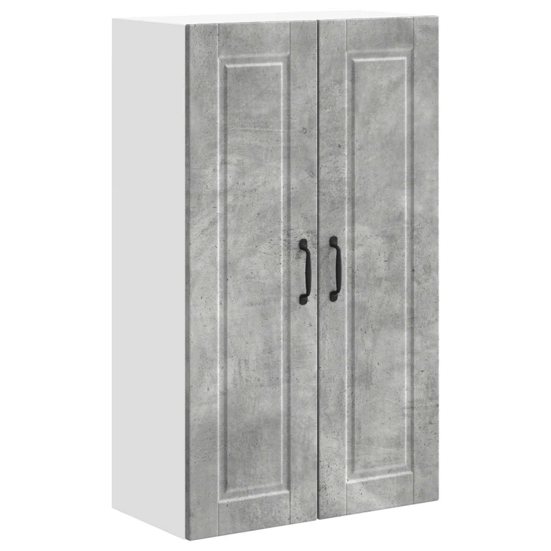 Armoire de cuisine moderne murale avec étagères 60 x 31 x 100 cm en bois d'ingénierie gris béton 02_0054478