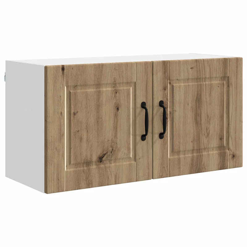 Armoire de cuisine murale moderne avec 2 étagères 80 x 31 x 40 cm en bois d'ingénierie chêne artisanal 02_0054289