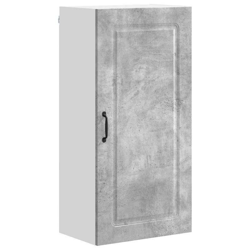 Armoire de cuisine design épuré 50 x 31 x 100 cm grand espace de rangement en bois d'ingénierie gris béton 02_0053806