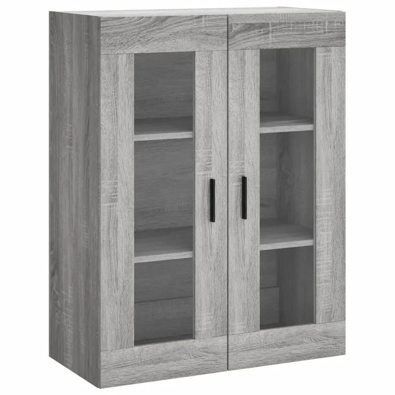 Armoire murale élégante design polyvalente rangement 69,5 x 34 x 90 cm en bois d'ingénierie sonoma gris 02_0048639