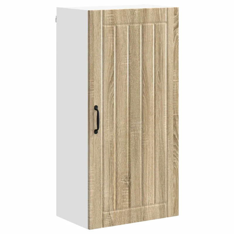 Armoire de cuisine moderne épurée 50 x 31 x 100 cm rangement pratique style contemporain en bois d'ingénierie chêne sonoma 02_0054144