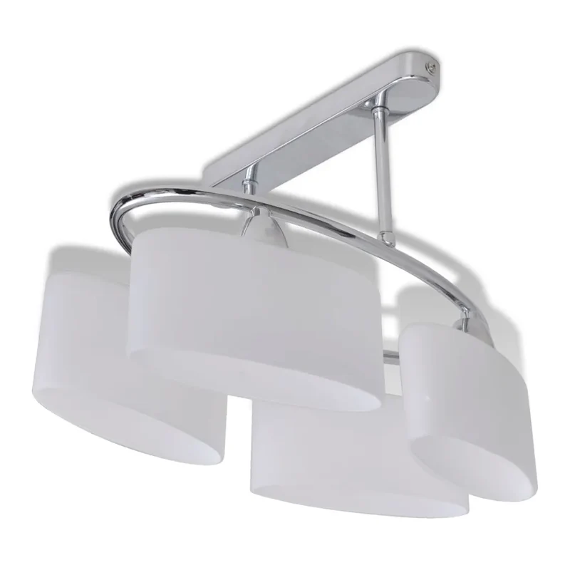 Plafonnier moderne 400 x 250 x 275 mm design contemporain ambiance cosy en métal chromé 02_0046240