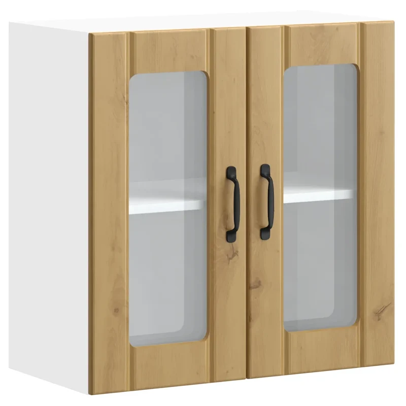 Armoire murale de cuisine espace de rangement 60 x 31 x 60 cm en bois d'ingénierie chêne artisanal 02_0050231