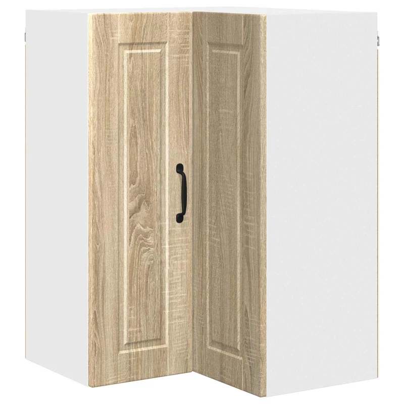 Armoire de cuisine murale moderne avec 3 étagères 57 x 57 x 80 cm en bois d'ingénierie chêne sonoma 02_0054420