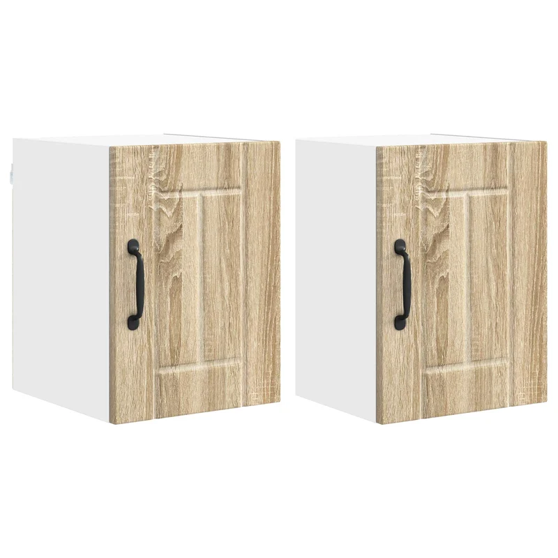 Lot de 2 armoires de cuisine pratiques modernes 30 x 31 x 40 cm en bois d'ingénierie chêne sonoma 02_0053888