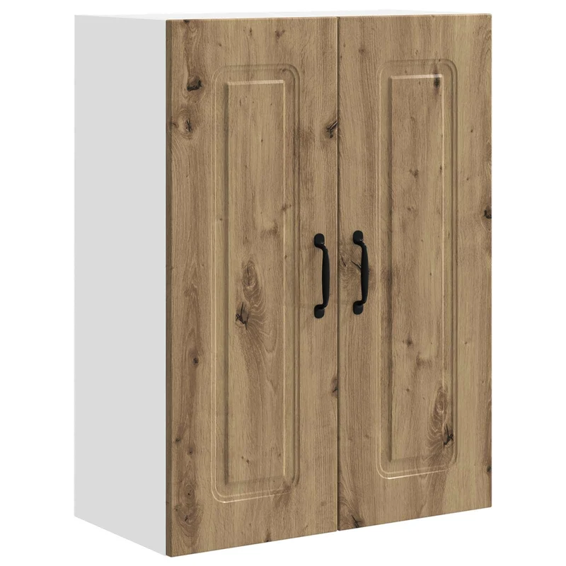 Armoire de cuisine moderne rectangulaire 60 x 31 x 80 cm grand espace de rangement style épuré en bois d'ingénierie chêne artisanal 02_0053732
