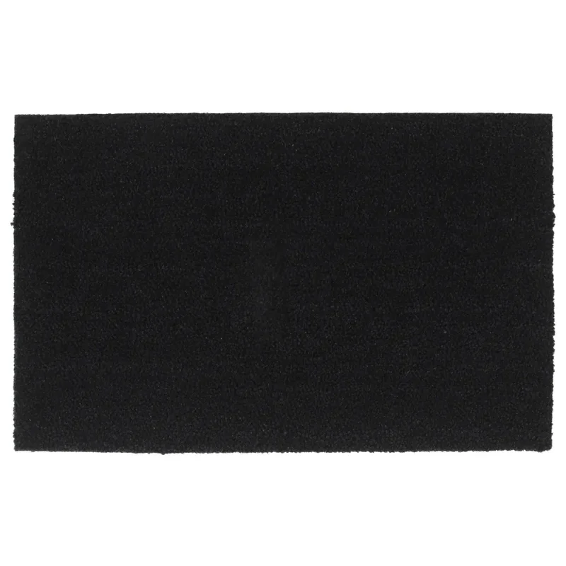 Tapis de porte touffeté intérieur extérieur 50 x 80 cm antidérapant design moderne en fibre de coco noir 02_0046163