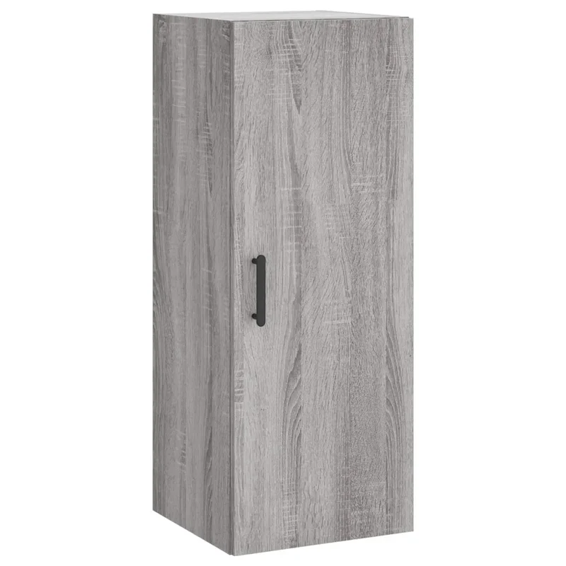 Armoire murale élégante rénovation intérieure grand espace rangement 34,5 x 34 x 90 cm en bois d'ingénierie gris 02_0048669