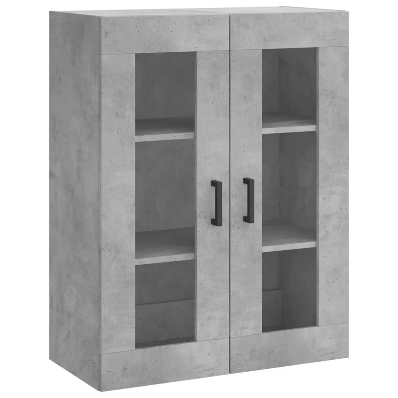 Armoire murale design élégante rangement pratique 69,5 x 34 x 90 cm en bois gris béton 02_0048627