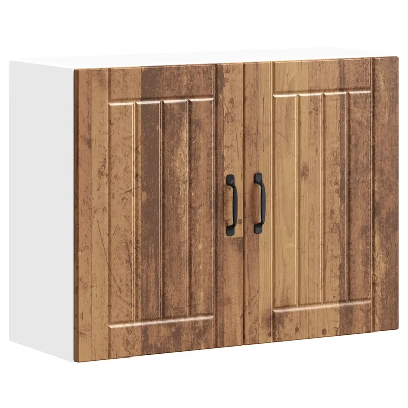 Armoire murale de cuisine design pratique espace de rangement 80 x 31 x 60 cm en bois d'ingénierie vieux bois 02_0050180