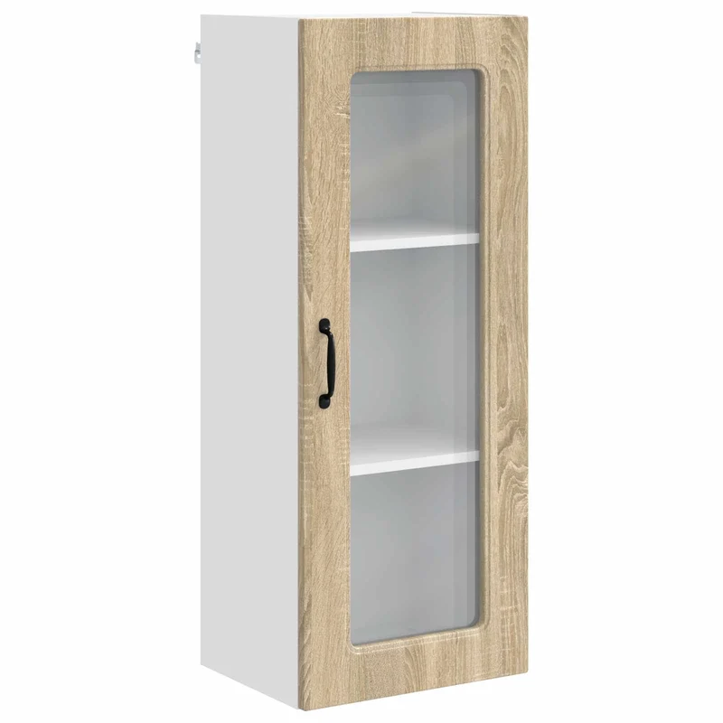 Armoire de cuisine rectangulaire moderne 40 x 31 x 100 cm grand espace de stockage style épuré en bois d'ingénierie chêne sonoma 02_0053775